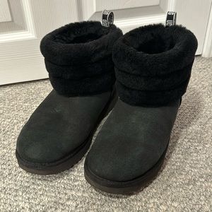 Classic Black Uggs with Fur